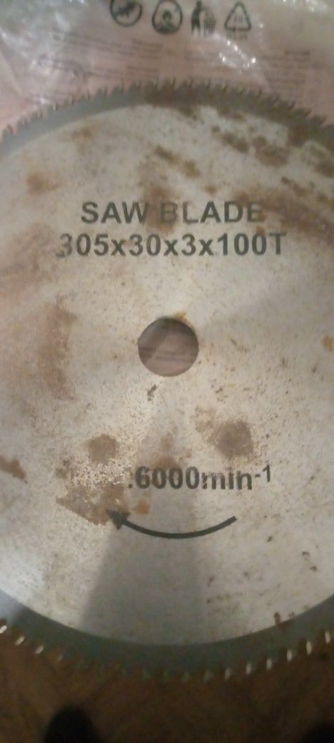 Диск пильный по металлу SAW BLADE 305×30×3×100T   6000min-1 диск новый