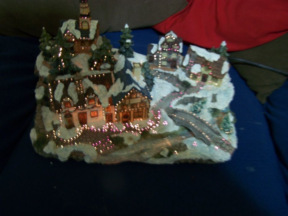 maquete de aldeia iluminada como nova