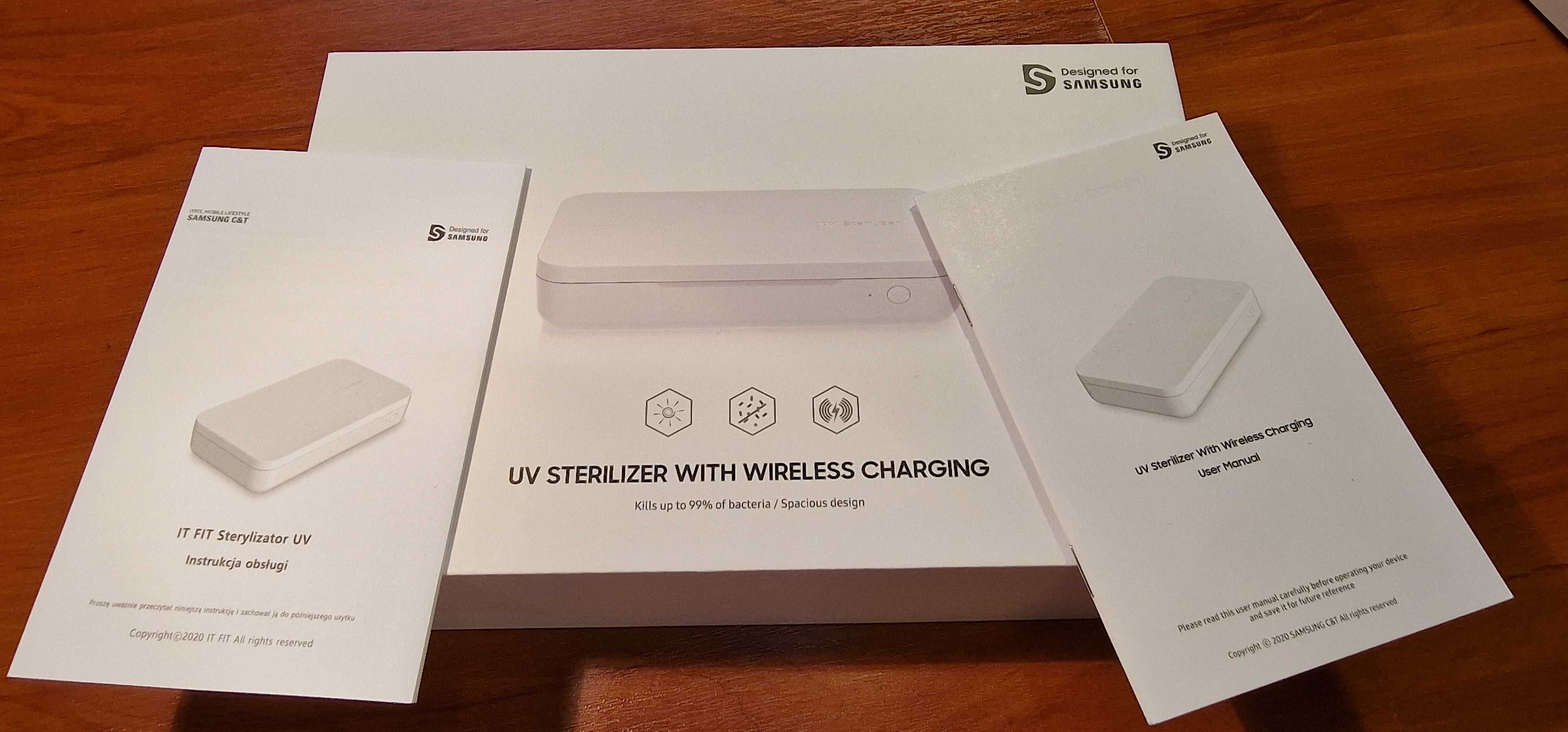 Sterylizator UV SAMSUNG z ładowarką indukcyjną GP-TOU020SABWQ Biały