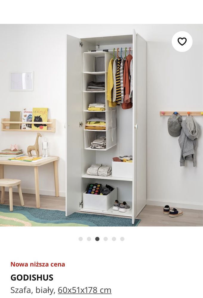 Szafa biała ikea GODISHUS