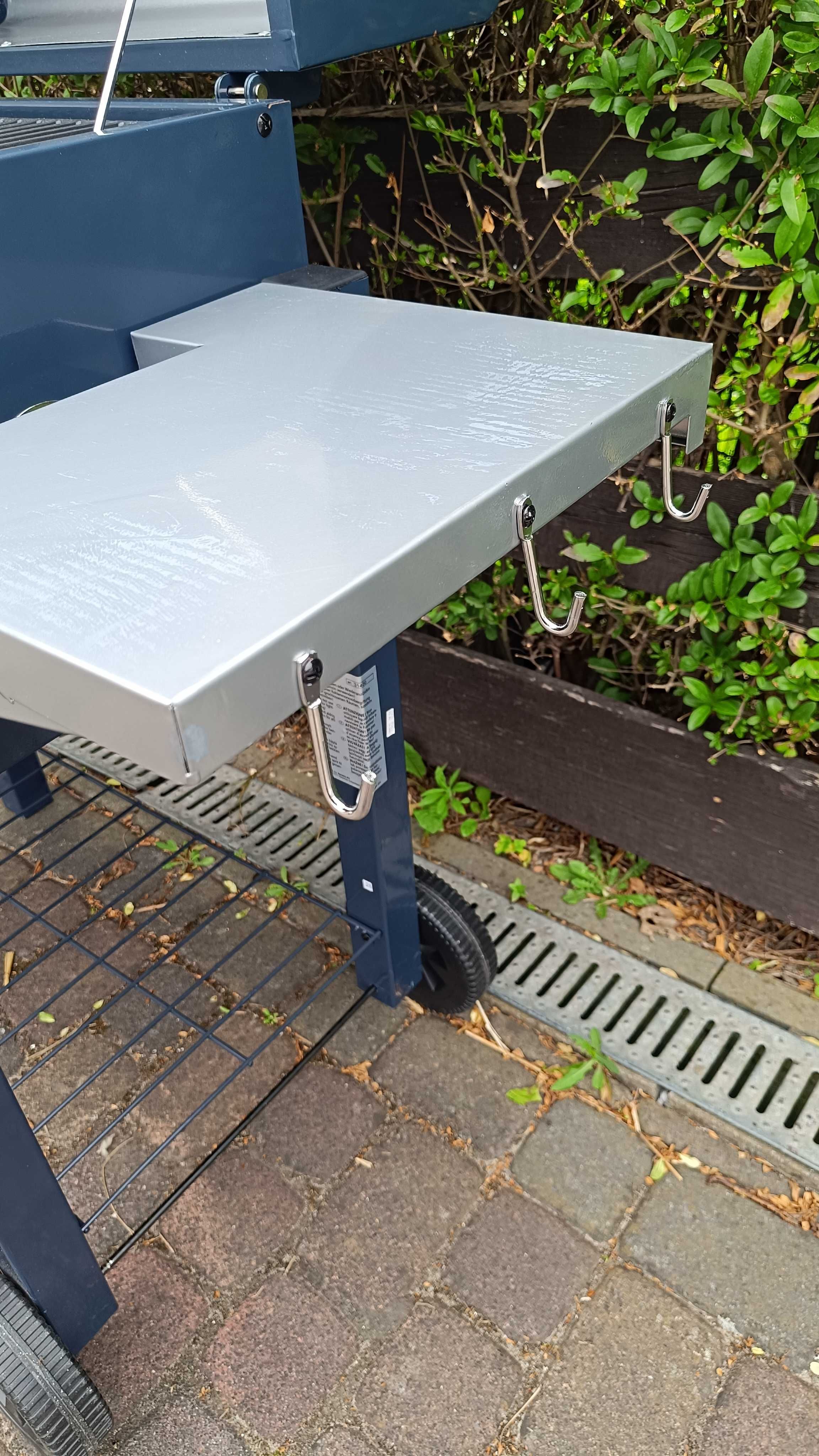 SOLIDNY GRILL węglowy LANDMANN DORADO ruszt żeliwny 56x42 2Xpokrywa