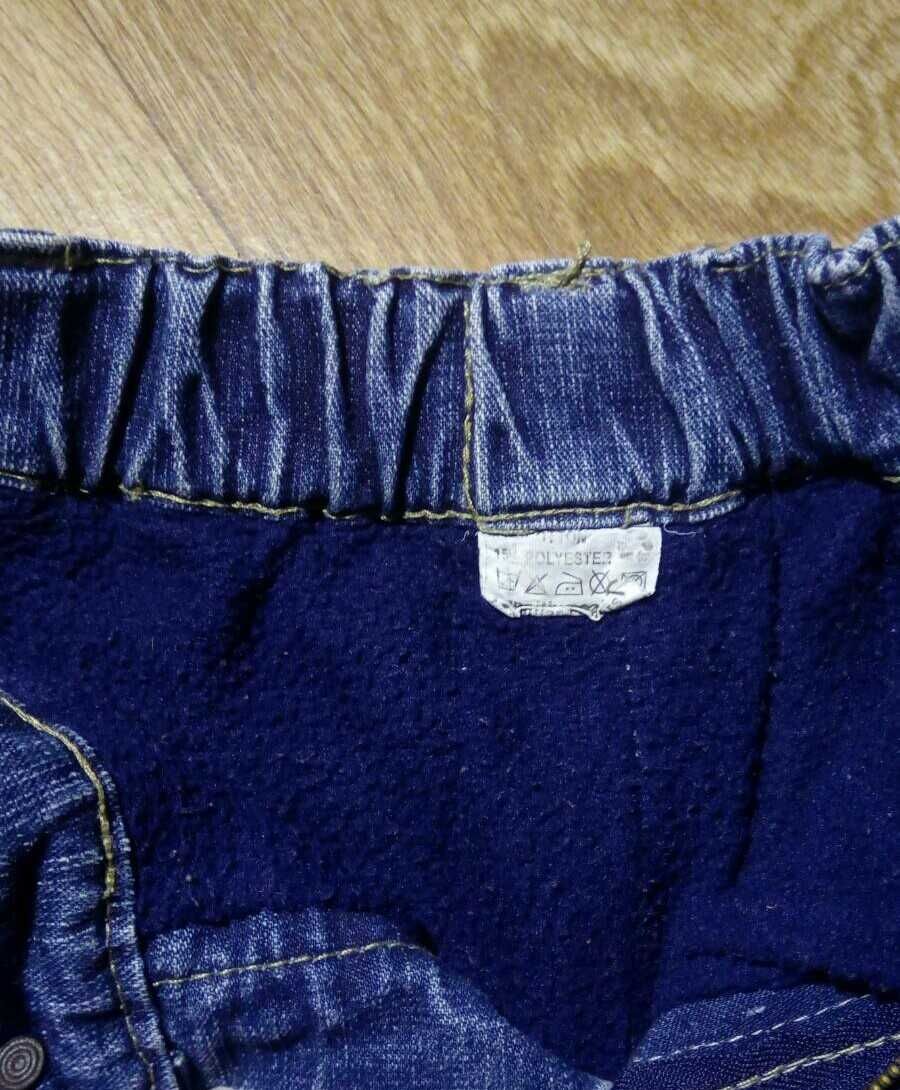 Теплые джинсы на флисе. Рост - 92 см. 2 года.