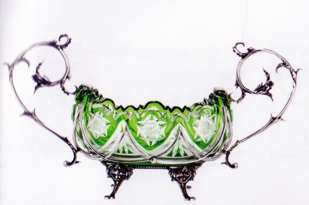 Taça de bordo recortado em Cristal