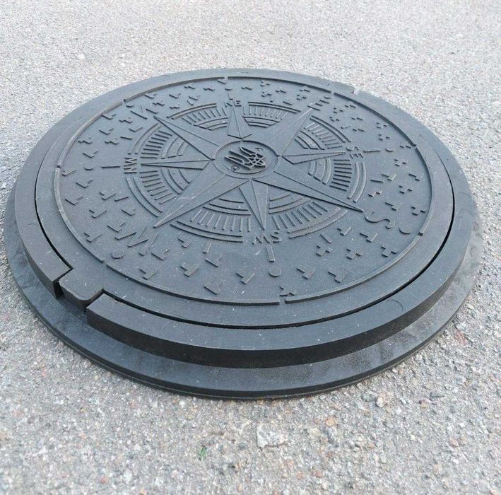 Люк каналізаційний садовий "ГЕРБ" чорний