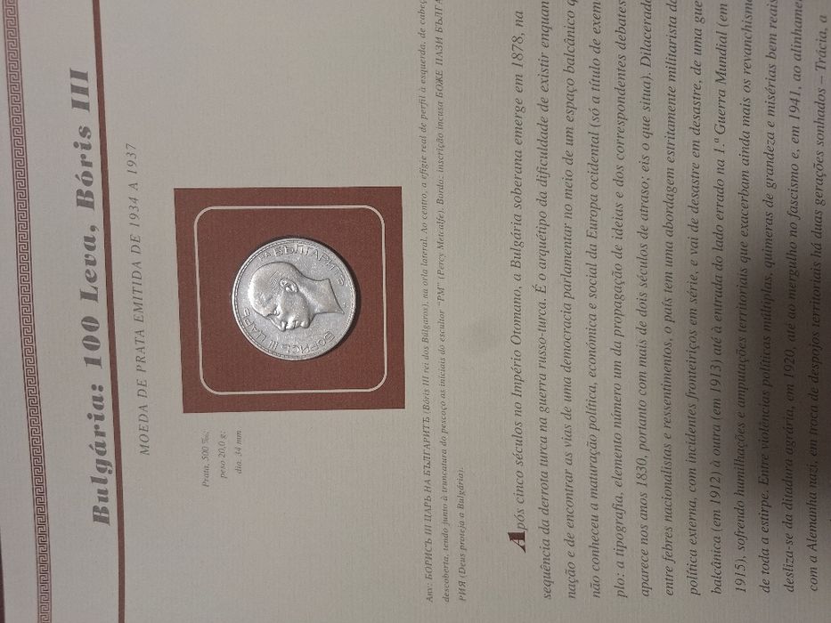 colecção de moedas em prata