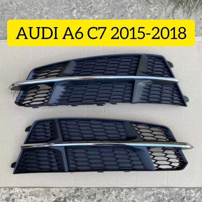 Решетка бампера Audi a6 c7 sline решітка ауди заглушка s-line а6 с7