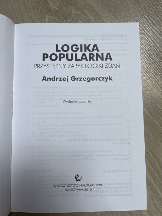Logika popularna przystępny zarys logiki zdań