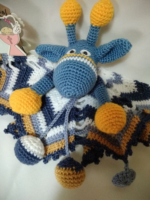 Manta de apego girafa