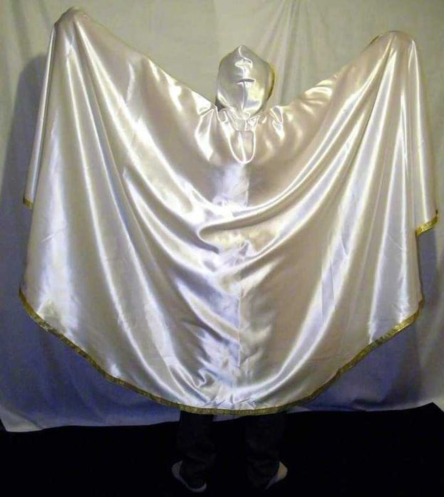 Плащ полусолнце атлас костюм, фэнтези театральный реквизит