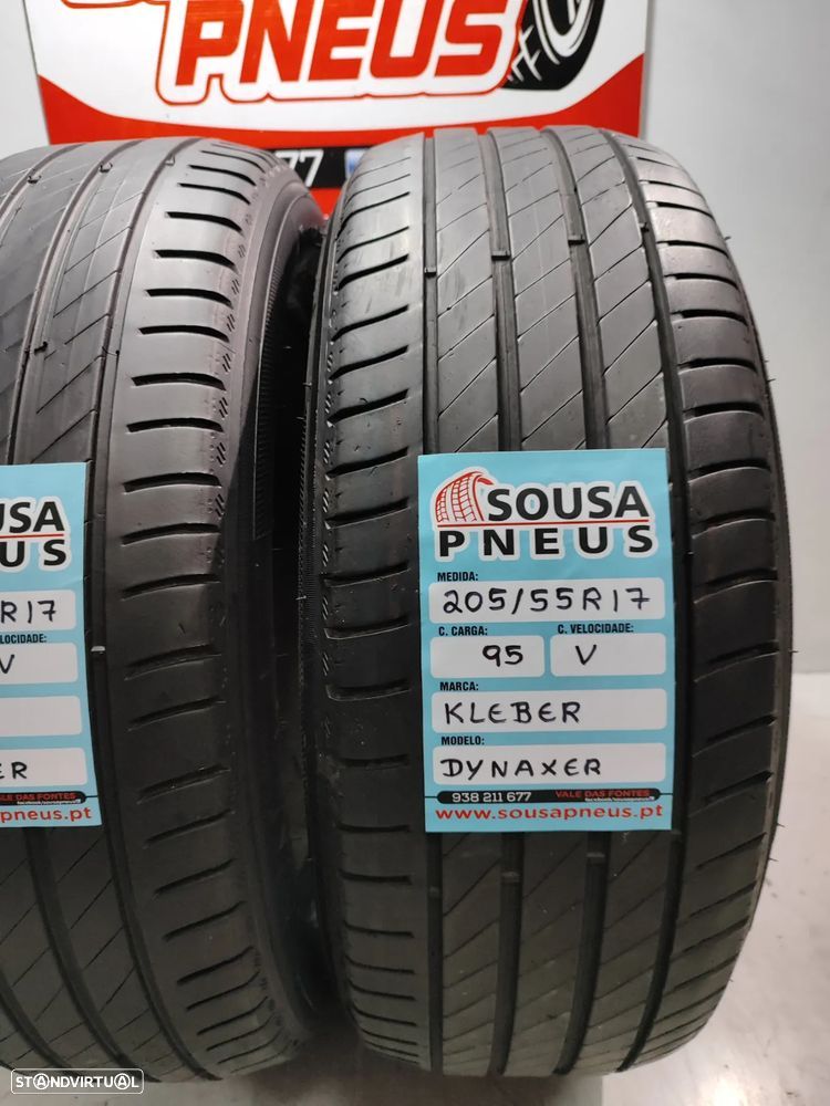 2 pneus semi novos 205-55r17 kleber - oferta da entrega 100 EUROS