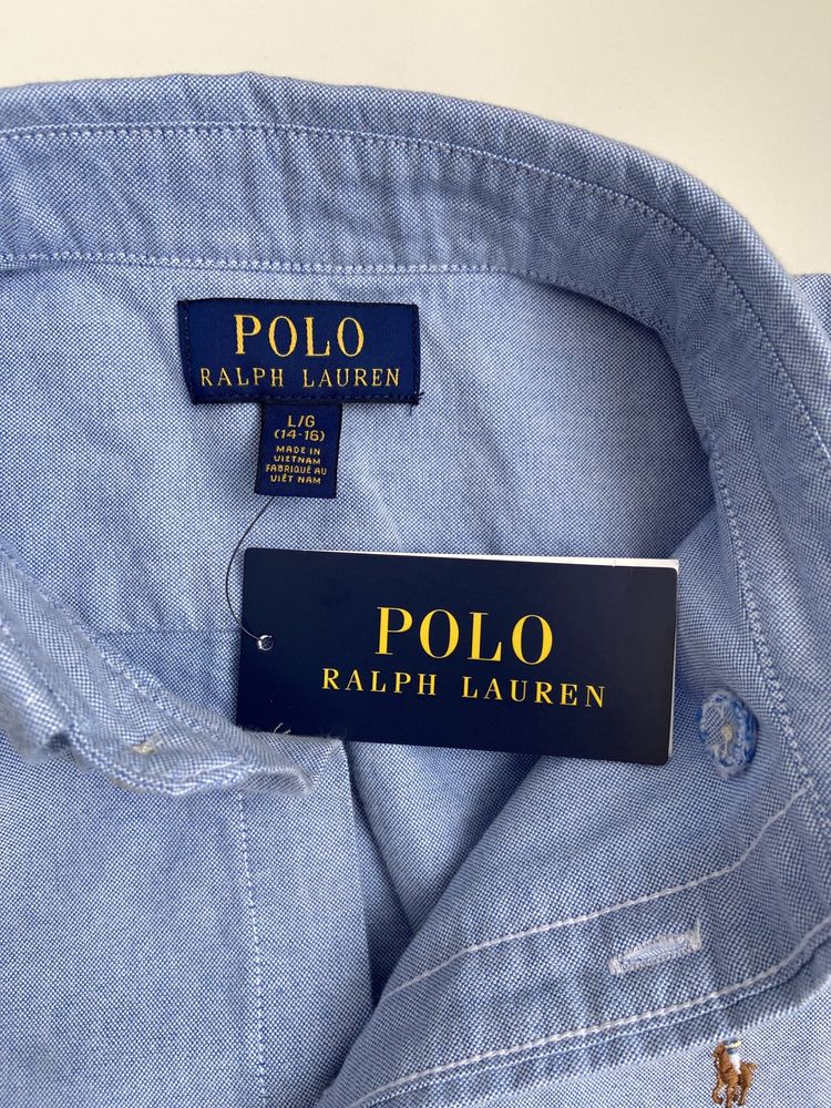 Сорочка підліткова  голуба polo ralph lauren оригінал нова