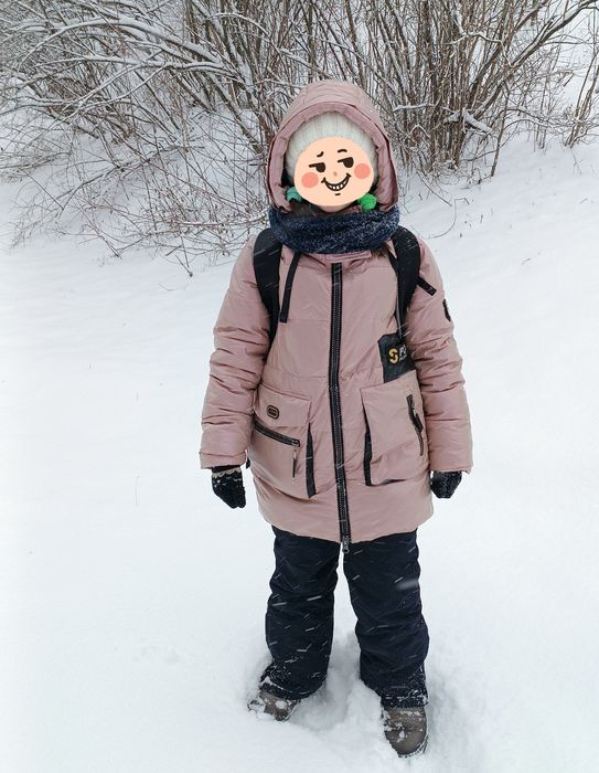 Зимова дитяча куртка дівчинка зимняя детская курточка девочка 146 р