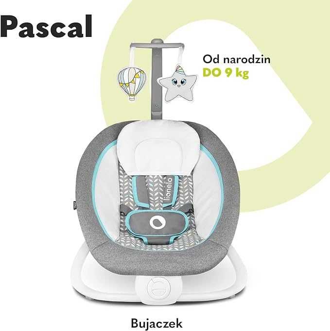 leżaczek, bujaczek Lionelo Pascal, wibracje, melodia, nowy