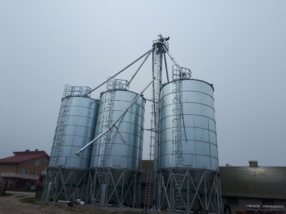 Silos 200t zbożowy lejowy Kbks Poland producent podajnik Kubełkowy