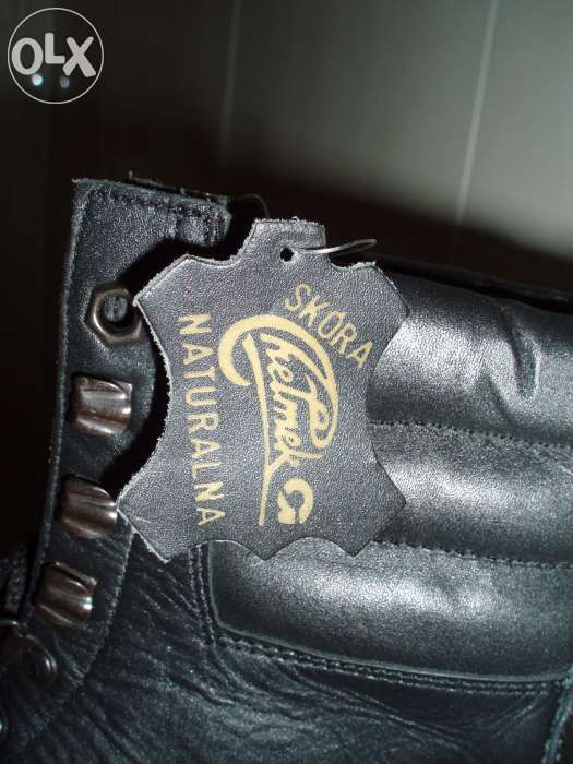 Skórzane TRAPERY GLANY buty obuwie nowe