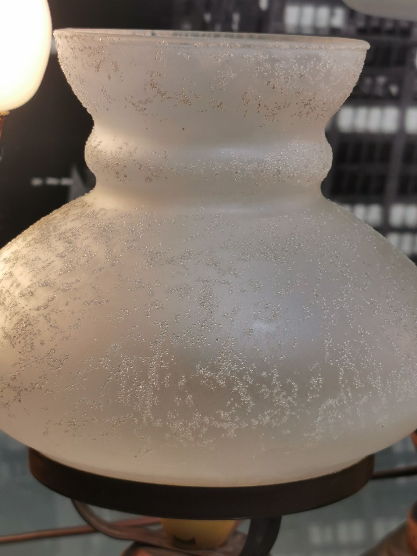Lampa z szklanym kloszem vintage
