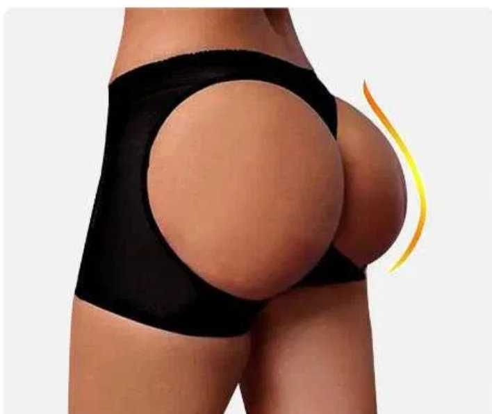 Majtki Figi damskie powiększające i modelujące pośladki CZARNE r. M