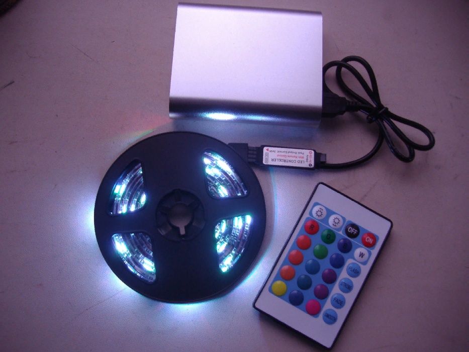 Светодиодная LED лента 5050 RGB 2 метра (питание от USB 5v) для ТВ