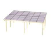 Wiata garażowa dwustanowiskowa Granit II 600x500cm Słupek 210cm + PVC