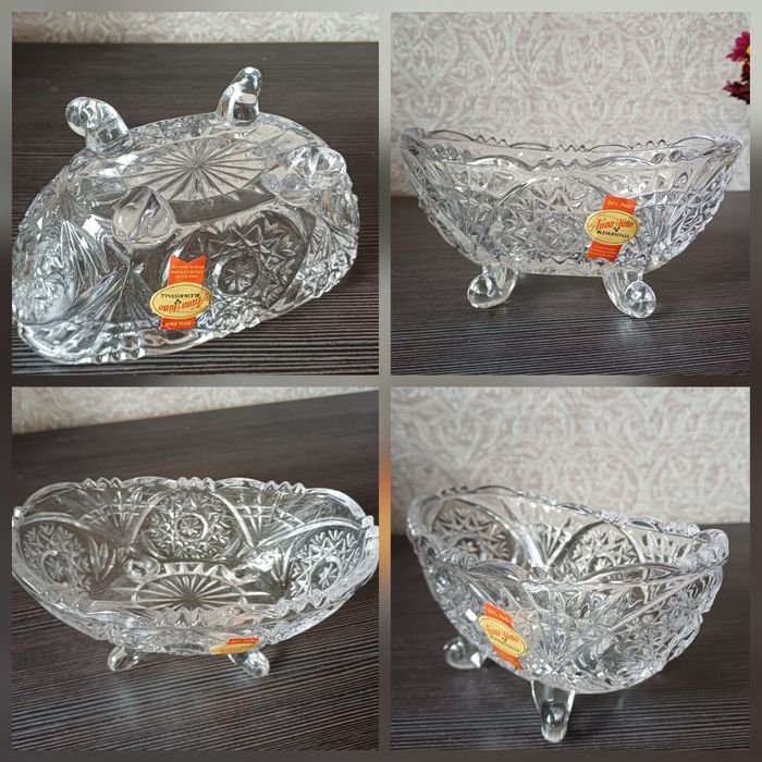 Цукерниця. Кришталь Pb 24%. Німеччина. Вінтаж.
