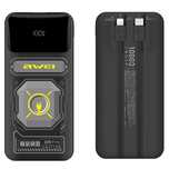 AWEI PowerBank z wbudowanym kablem       Lightning/USB-C P77K 10000mAh