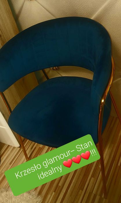 Krzesło  glamour granatowe
