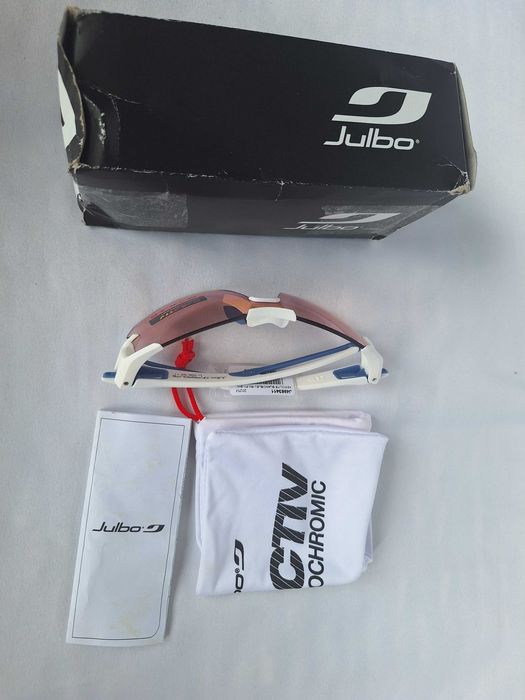 Okulary Sportowe Julbo Aerolite Reactiv Performance Blanc Bleu S1-3