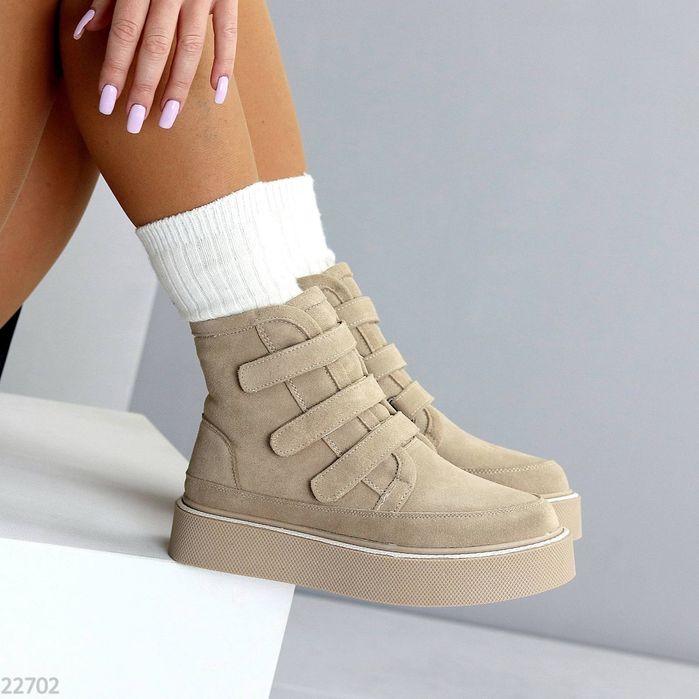 Акція Жіночі черевики зимові замшеві