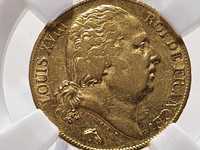 Francja 20 franków  1819  r Louis XVIII moneta złota