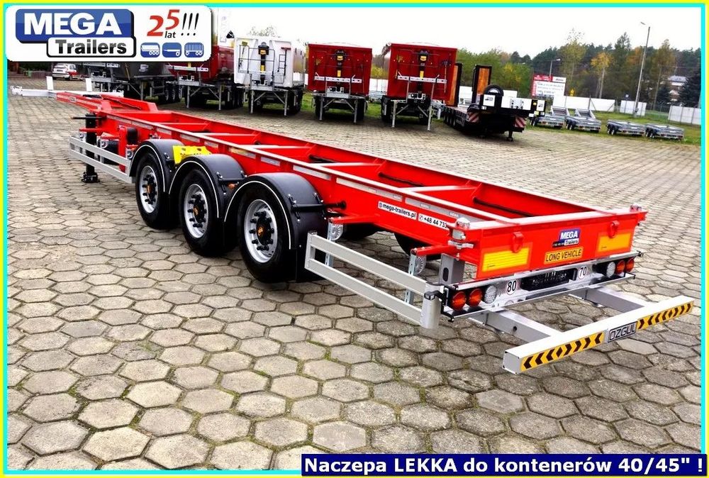 Mega 3.90 T - LeKKa podkontenerowa do 40-45 HQ FULL ADR !!!  Z PLACU !!! Leasing naczepy 3 osiwej, GĘSIA SZYJA, EX3, 3X2, FL, OT !