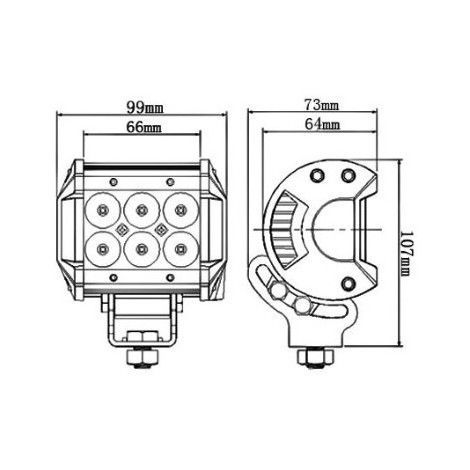 Szperacz PANEL LED OFF ROAD lampa HALOGEN cree 18W 1800Lm