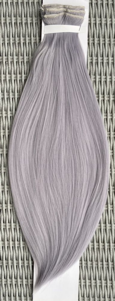 Włosy doczepiane, srebrny blond, clip in ( 254 )