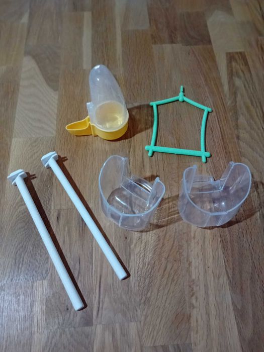 Conjunto de acessórios para gaiola de pásssaros