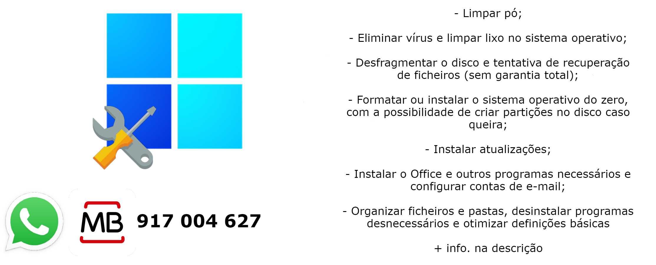 Faço limpeza e formatação de computadores