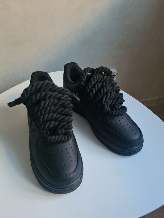 37-45.5 Nike air force 1 rope laces Black