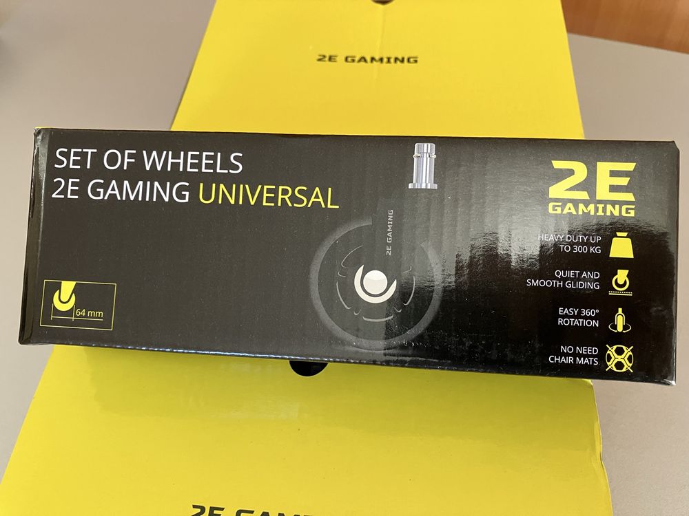 Безшумні роликові колеса 2E Gaming Universal Black 5шт (2E-GWH-003-BK)
