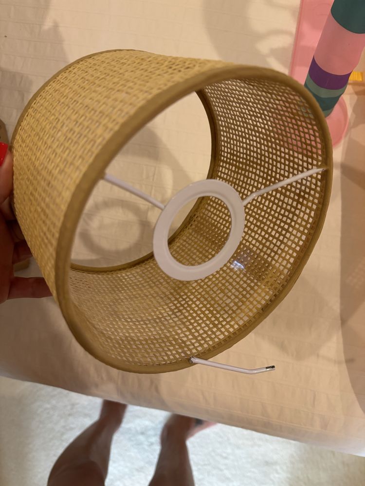 Cupula para abajur de rafia