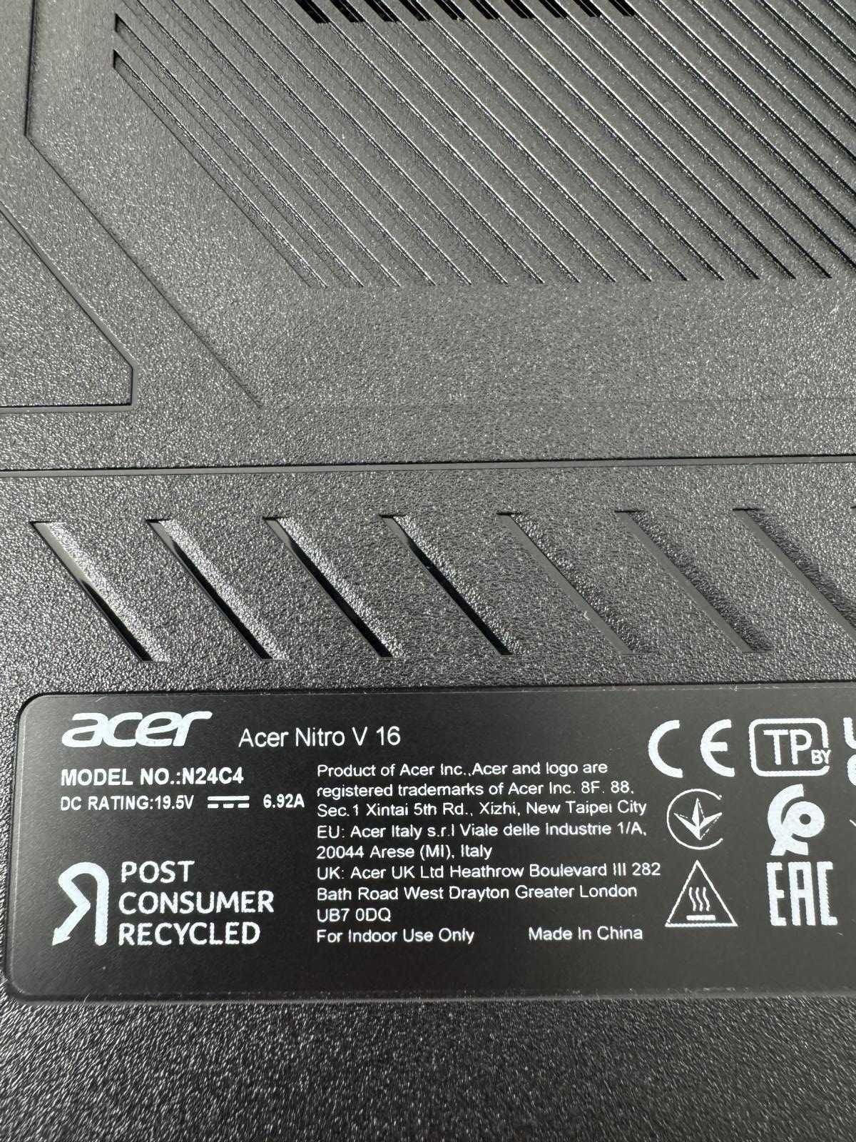 Laptop Acer Nitro V16 Ryzen 5 16GB/512SSD Win11 Komplet