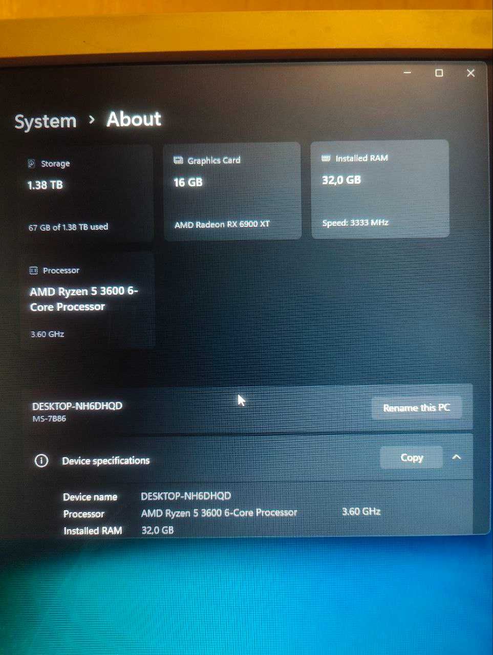 Комп'ютер ігровий 6900xt ryzen5 32ram
