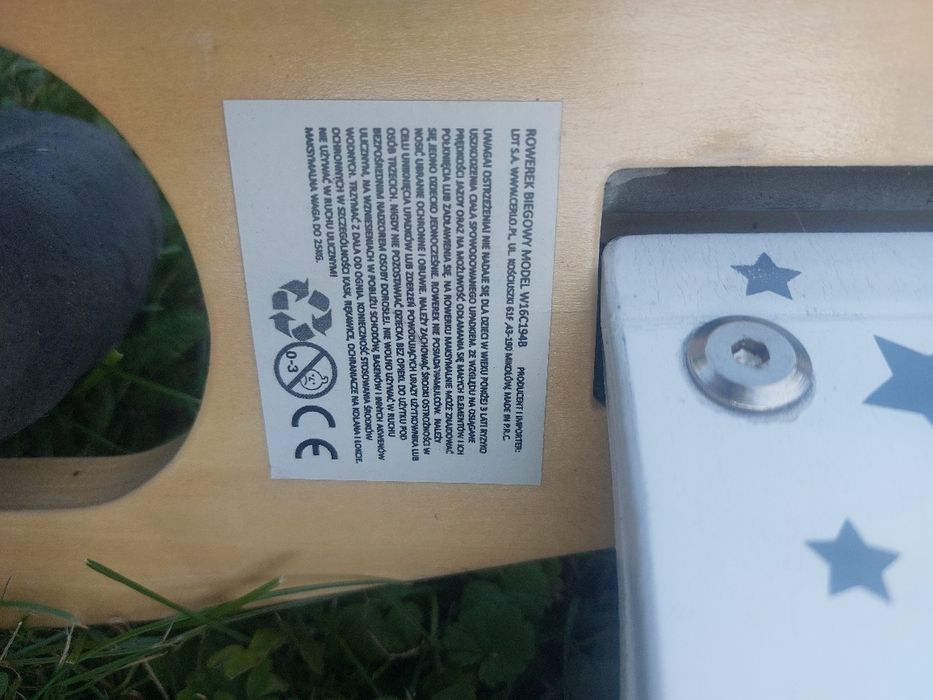 Rowerek biegowy drewniany