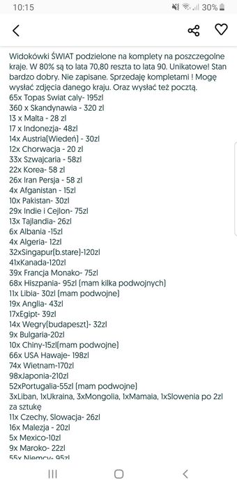 Widokówki Turcja, pocztówki Istanbul, Marmaris, Ankara Alanya 80 sztuk