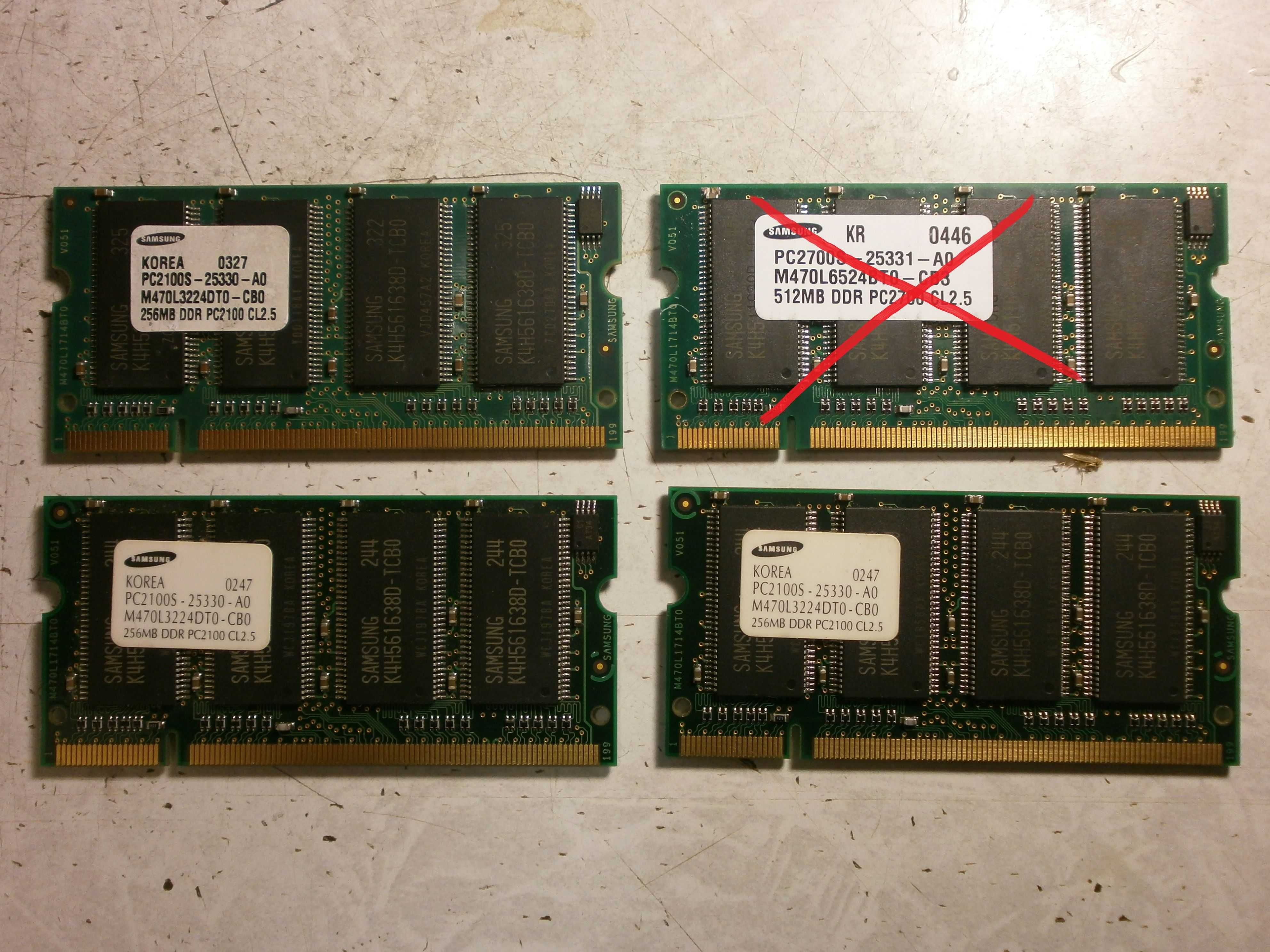 sodimm DDR1 512Mb