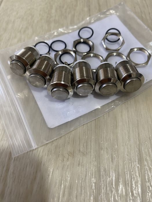 Кнопка водонепроницаемая мгновенного нажатия из нержавеющей стали