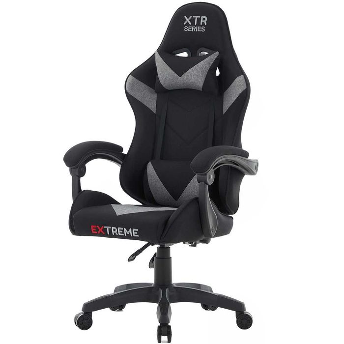 Fotel Gamingowy dla graczy tkanina EXTREME XTR Dark Gray