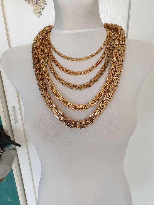 Łancuszek męski splot królewski stal chirurgiczna