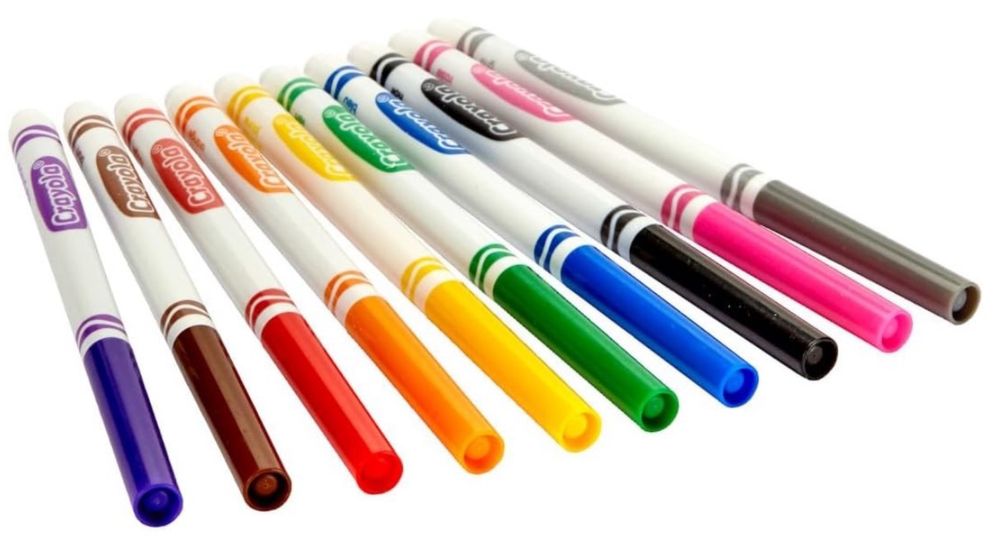 Кольорові маркери, фломастери воскові олівці Crayola (оригінал США)