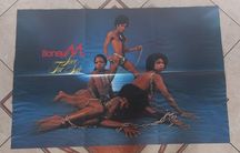 Plakat BoneyM. z płyty winylowej