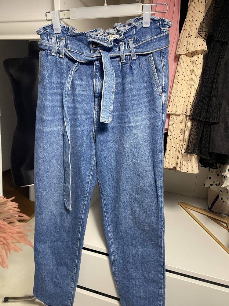 Spodnie jeans wysoki stan rozmiar 40 Denim&co