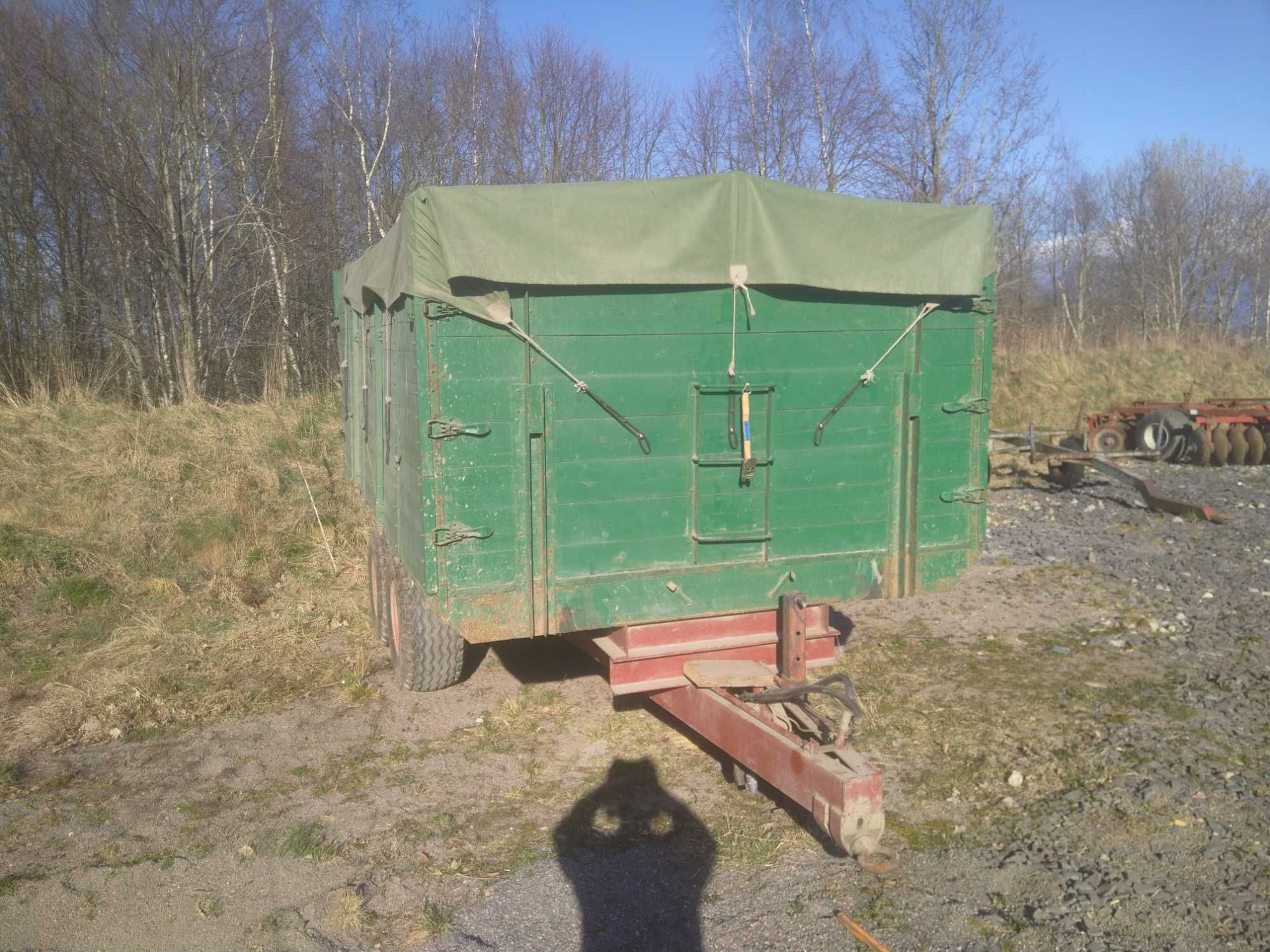 Przyczepa drewniana 2.40x4.20 plandeka Ładne opony tandem