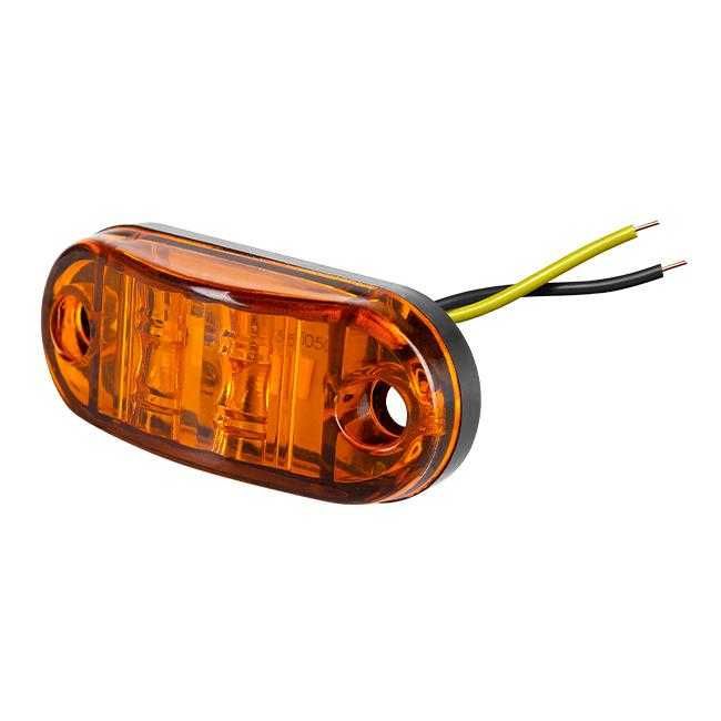 Lampa obrysowa LED czerwona biała i pomarańczowa traktor przyczepa